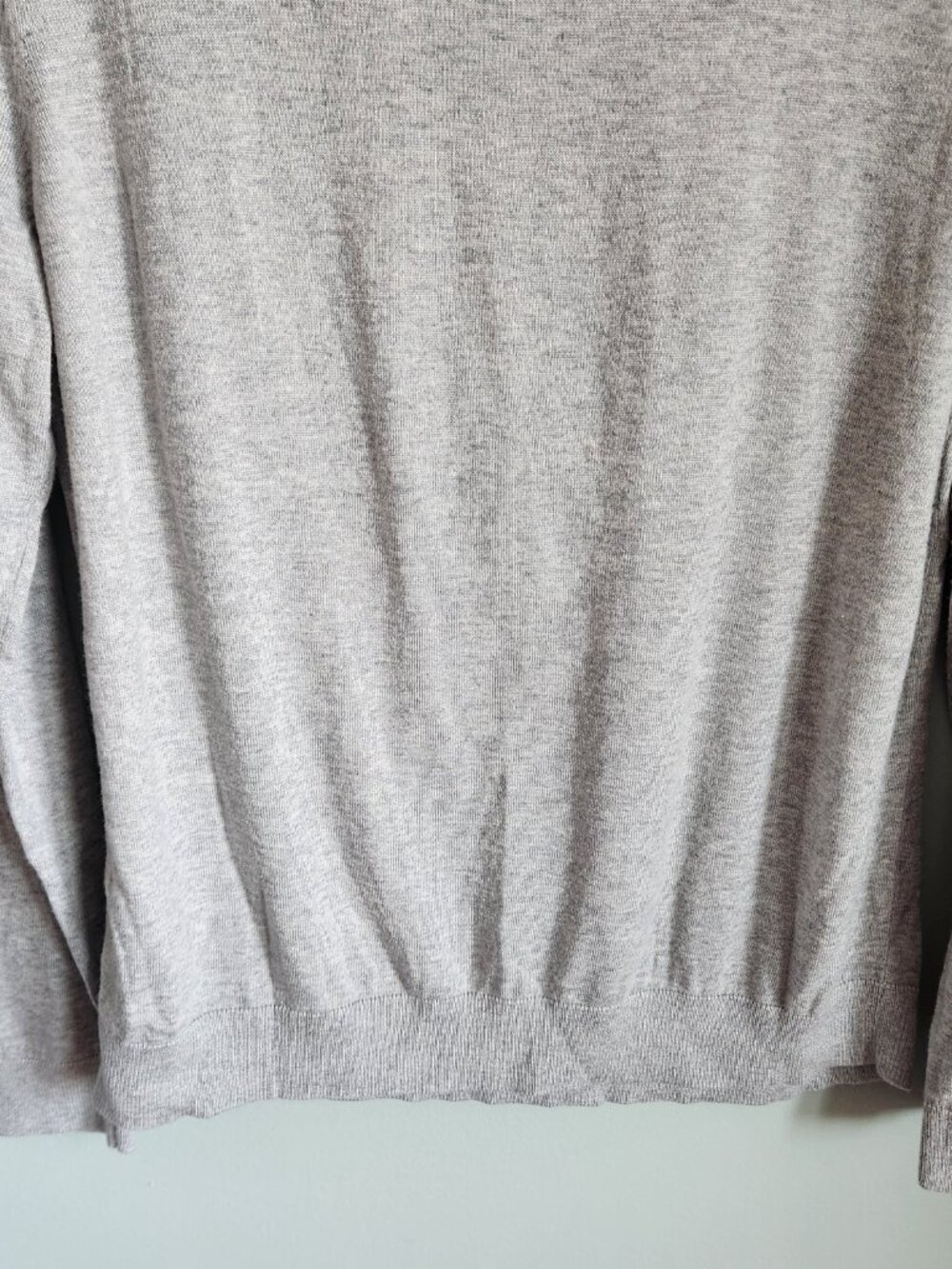 Talbots Sweater XL Women's Gray Grey Lightweight Hears Tree Crewneck Pullover - Picture 10 of 10